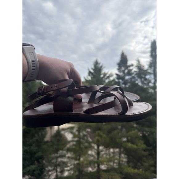 Camel Classic Style Original Leather Biblical Jesus Sandals Jerusalem 40 US 9 - Picture 10 of 16